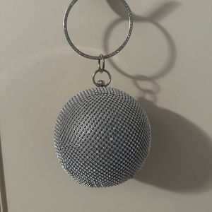 Silver chain mail disco ball bag